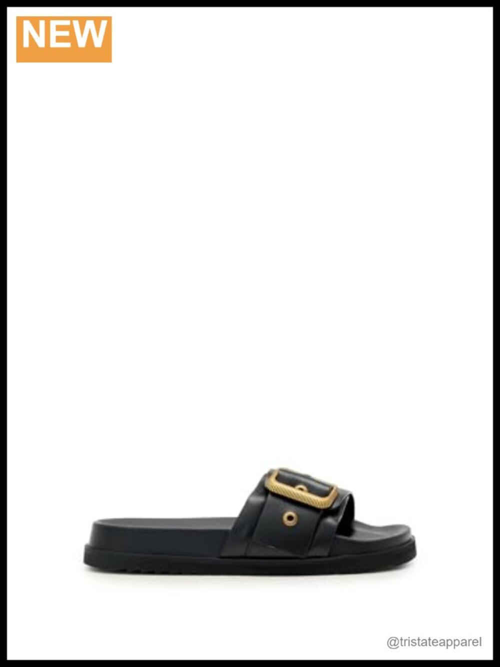 Western Slide Sandals Leather Ankle Strap Slip On Round Toe Women's